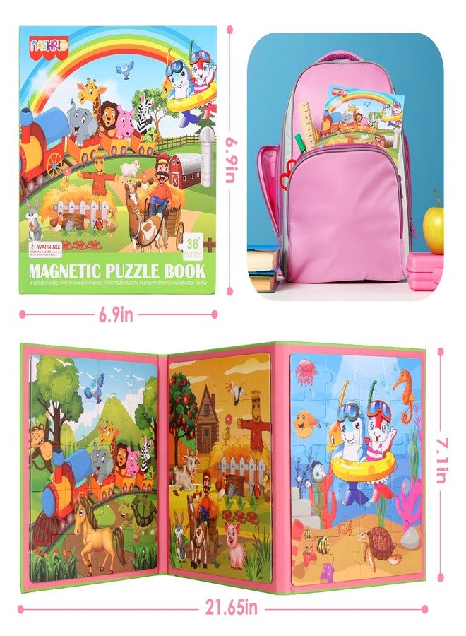 NASHRIO Magnetic Puzzles for Kids Ages 4-6, 20-Piece Travel Toys Animal Toddler Puzzles Ages 2-4, Educational Learning Magnets, Ideal Road Trip Activities Toys for 2 3 4 5 6 Boys and Girls - Image 3