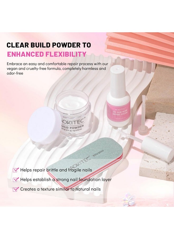 Clear Dip Powder For Nails 28G Build Powder Nail Repair Kit With 15Ml Nail Repair Glue For Broken Cracked Split Weak Nails Ideal Solution Emergency Easy Quick Fix Air Dry Salon Home Use - pzsku/ZE971512FA0A3FBC9780BZ/45/_/1720698961/8e867840-ae62-4d66-b073-8695cedfc06d