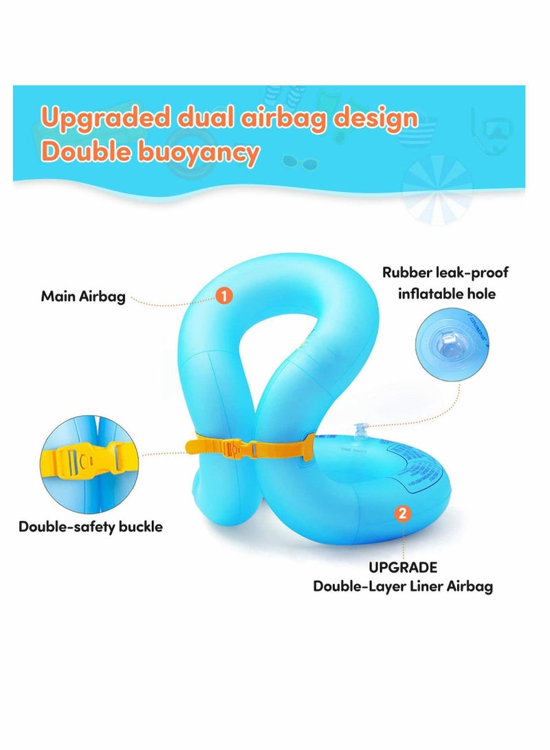 Y&D Swim Vest for Kids 30-90 lbs 4-10 Years Old Inflatable Swimming Floaties with Adjustable Safety Buckle & Dual airbags Boys Girls Water Vest Pool Beach Lake Ocean - Image 3