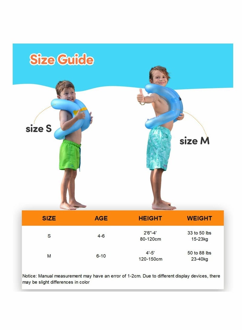 Y&D Swim Vest for Kids 30-90 lbs 4-10 Years Old Inflatable Swimming Floaties with Adjustable Safety Buckle & Dual airbags Boys Girls Water Vest Pool Beach Lake Ocean - Image 5
