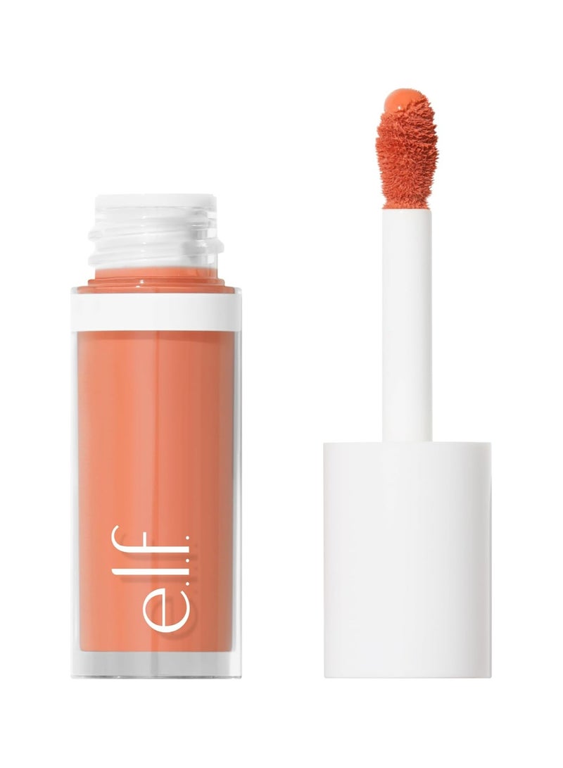 إلف أحمر خدود سائل كامو من إي.إل.إف.، لون الخوخ المثالي، يدوم طويلًا، لون غني بالصبغة، يمنح لمسة نهائية ناعمة وندية، نباتي وخالٍ من القسوة - Image 1