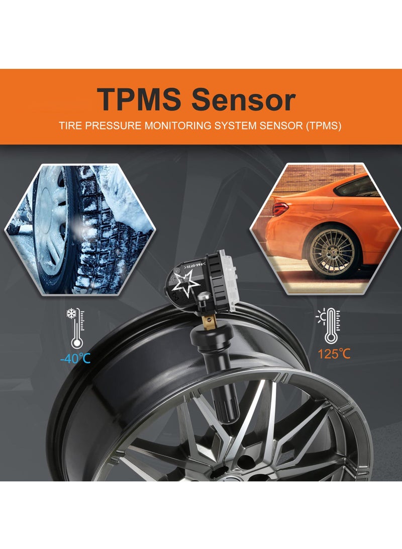 Loquat TPMS Sensors for GM Vehicles, Compatible with Buick, Cadillac, Chevy, GMC Silverado, Replaces OE 13598771, 13586335, 13581558, 13598772, Tire Pressure Monitoring System Replacement - Image 3