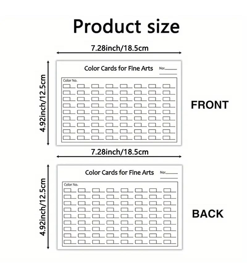 10pcs Color Filling Card Double Sided Matte Surface Art Recording Supplies For Colored Pencils Watercolor Pen Marker Pen Projects - Image 3