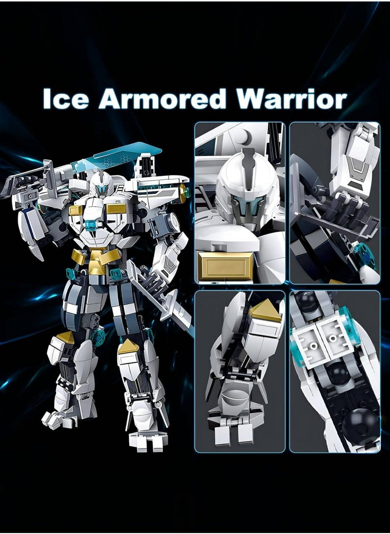 Ice Mecha Building Blocks Kit - 561 PCS STEM Robot Model for Adults  Kids (8+), White Mechanical Engineering Toy, Creative Birthday/ Gift (25x17x6cm)  - Image 4