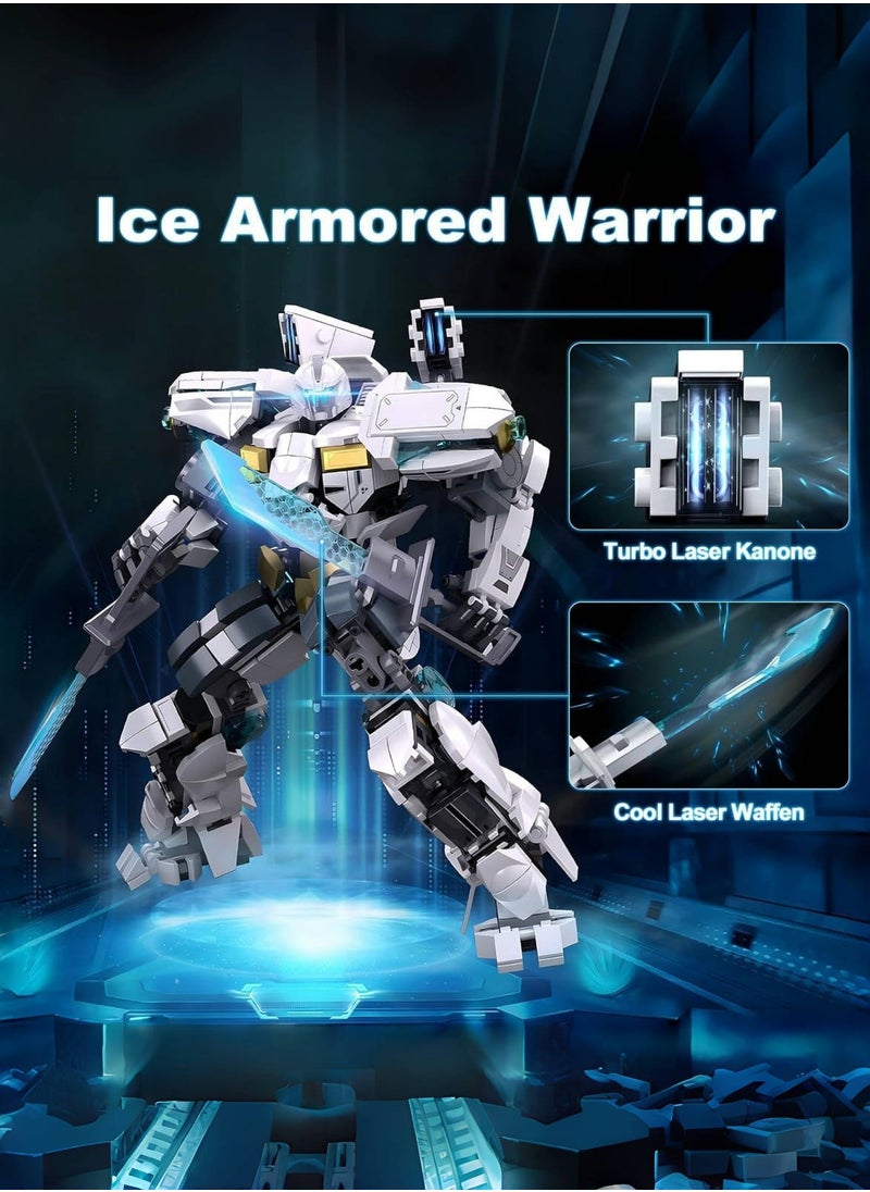 Ice Mecha Building Blocks Kit - 561 PCS STEM Robot Model for Adults  Kids (8+), White Mechanical Engineering Toy, Creative Birthday/ Gift (25x17x6cm)  - Image 5