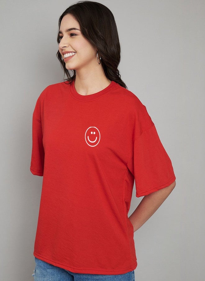 Trend Level Women Printed Drop-Shoulder Sleeves T-shirt - Image 3