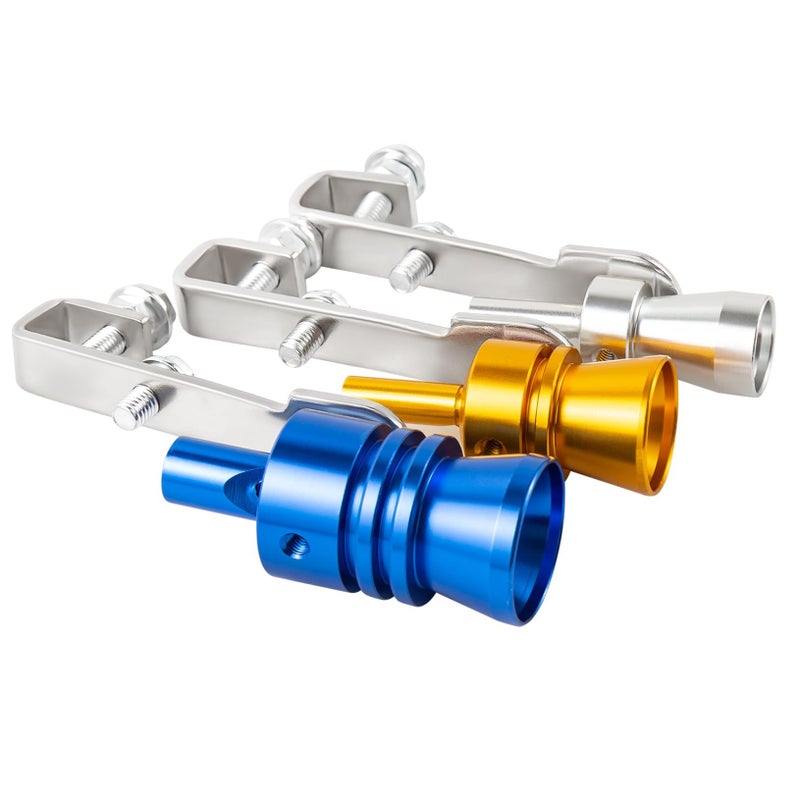 Ponpon 3Pcs Car Turbo Sound Universal Aluminum Turbo Whistle Muffler Pipe Whistle Car Roar Maker 3 SizesRandom Color