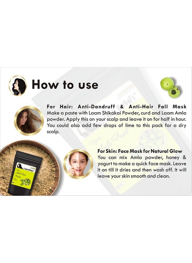 Laam Herbals Amla powder | Pure & Natural | Quick Result| For Hair & Skin Care (250 g) - Image 4