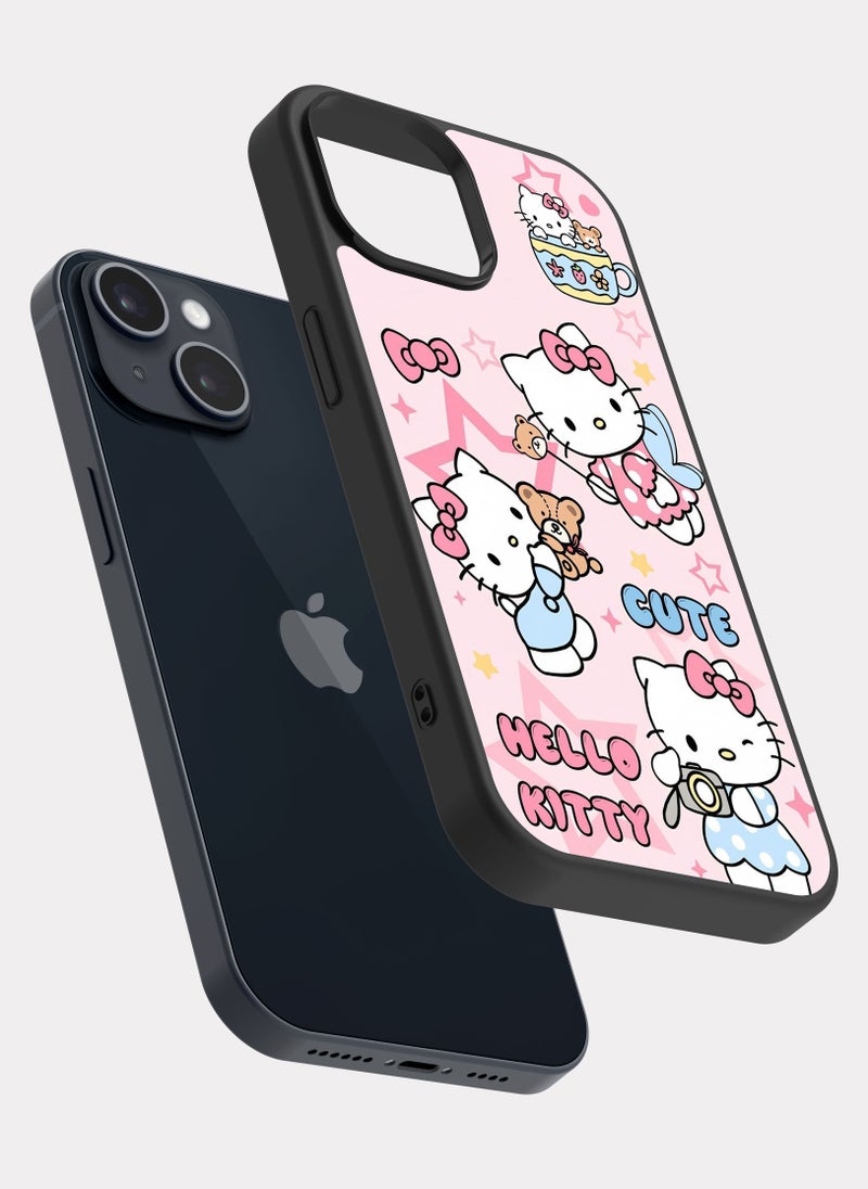 بكسلات كفر ايفون 14 هلو كيتي وردي - Image 2