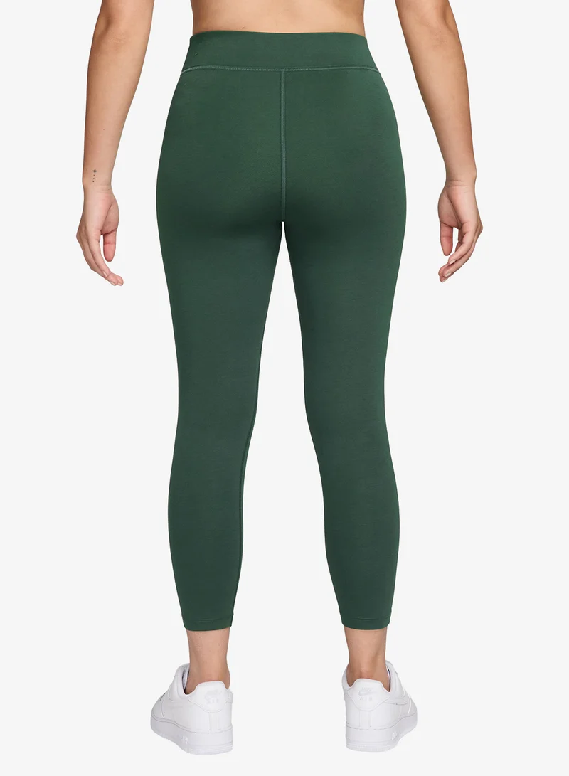 نايكي سروال ضيق كلاسيكي عالي الخصر بطول