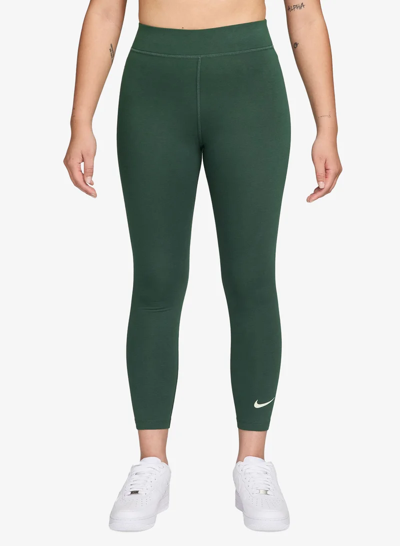 نايكي سروال ضيق كلاسيكي عالي الخصر بطول