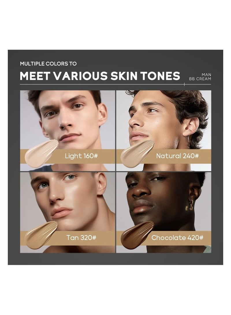 لايكو ترطيب كريم BB للرجال SPF 15 السلطة الفلسطينية + ، تغطية كاملة ومؤسسة المخفي ، مرطب الوجه للرجال حتى لون البشرة ، والسيطرة على النفط وتغطية العيوب ، تنطبق على جميع أنواع البشرة الطبيعية الانتهاء من 240 - Image 3