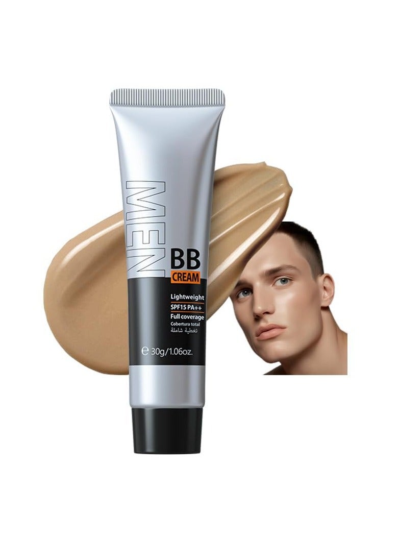 لايكو ترطيب كريم BB للرجال SPF 15 السلطة الفلسطينية + ، تغطية كاملة ومؤسسة المخفي ، مرطب الوجه للرجال حتى لون البشرة ، والسيطرة على النفط وتغطية العيوب ، تنطبق على جميع أنواع البشرة الطبيعية الانتهاء من 240 - Image 1