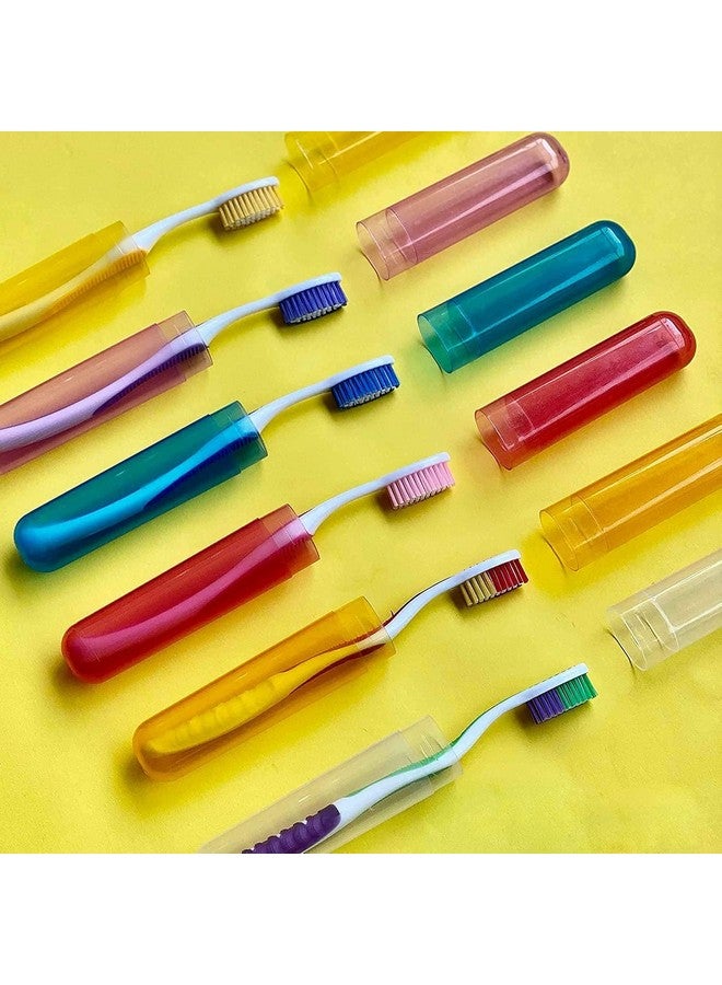 Raxon Innovation Anti Bacterial Toothbrush Container Tooth Brush Travel Covers, Holder, Cases,Multi Color (Size:-25cmX16cmX2.5) (Pack of -4), Plastic - Image 3