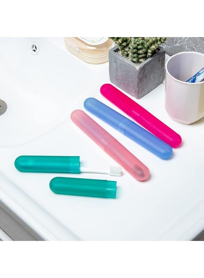 Raxon Innovation Anti Bacterial Toothbrush Container Tooth Brush Travel Covers, Holder, Cases,Multi Color (Size:-25cmX16cmX2.5) (Pack of -4), Plastic - Image 4