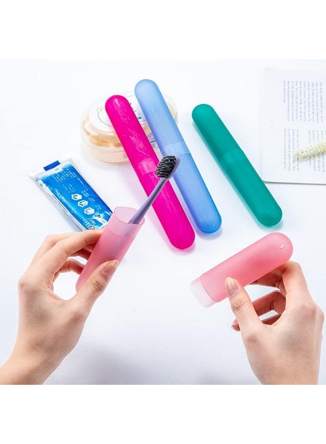Raxon Innovation Anti Bacterial Toothbrush Container Tooth Brush Travel Covers, Holder, Cases,Multi Color (Size:-25cmX16cmX2.5) (Pack of -4), Plastic - Image 5