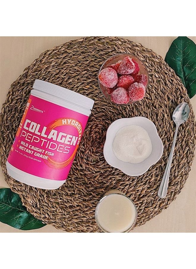 Zammex - Marine Collagen Peptides Powder Unflavored, Non-GMO Wild Caught Fish, Hydrolyzed Collagen Peptides (Type 1 & 3), Collagen Supplement for Healthy Skin, Hair, Joints & Bones, Easy to Mix, 32 Servings - Image 1