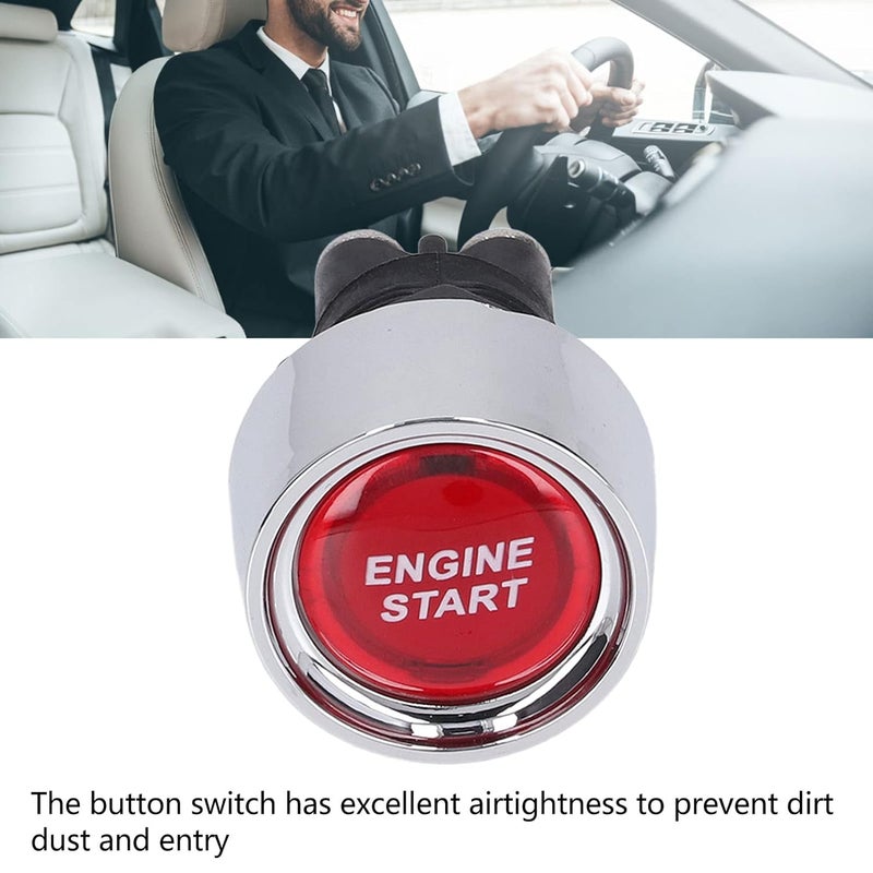 شفاف وقابل للرؤية من خلاله مفتاح تشغيل وإيقاف المحرك (زر ضغط) 50A 12V إلى 24V مشغل إشعال لسيارات السباق الرياضية، مجموعة عالمية عالية الأداء للضغط للتشغيل مواد مختارة واسعة - Image 2