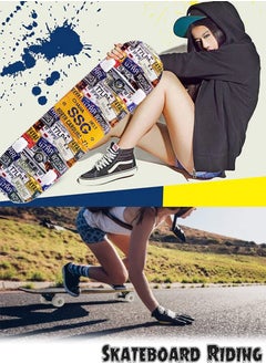 QUTOOB Professional Skateboard, 31 x 8 Inch Double Kick Standard Skate Board For Kids Youth Adults, High Quality 7 Layer Canadian Maple Concave Deck Skateboard Ideal for All Level Skaters, Beginners, Experts  - Image 4