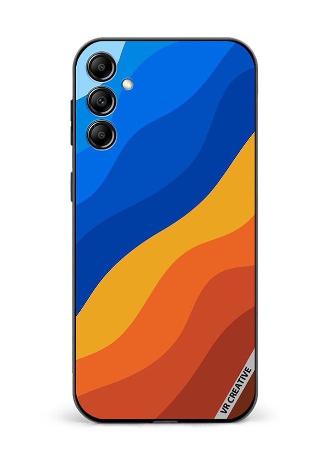 VR CREATIVE Protective Case Cover For Samsung Galaxy M14 Waves Design Multicolour - Image 1