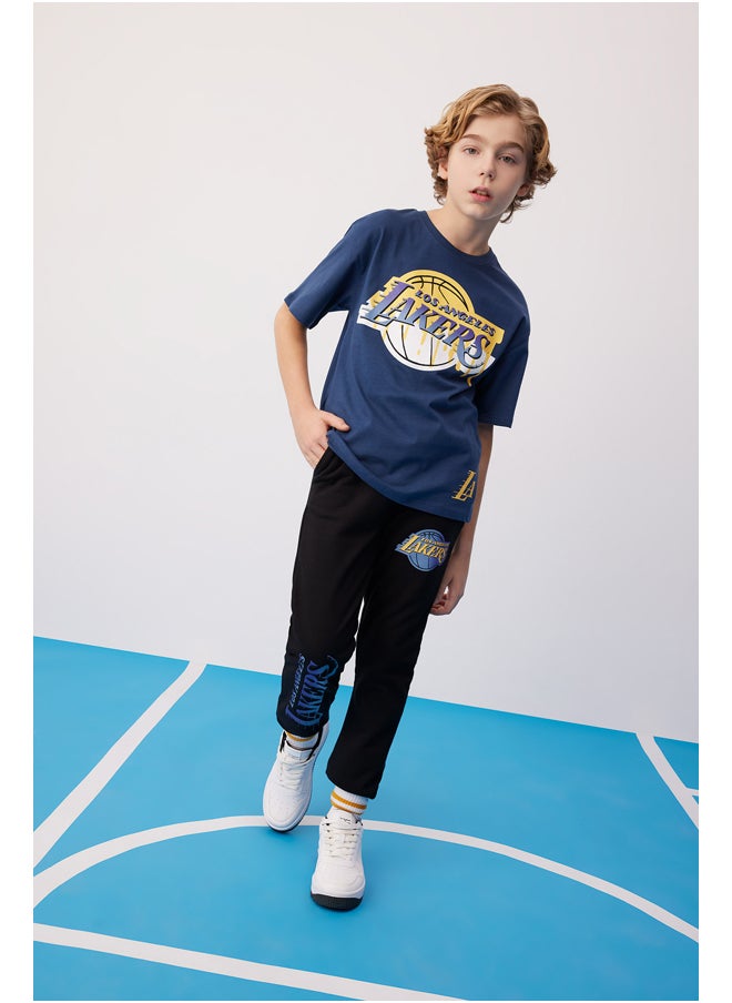 DeFacto - Boy Oversize Fit Crew Neck Knitted Short Sleeve T-Shirt - Image 1