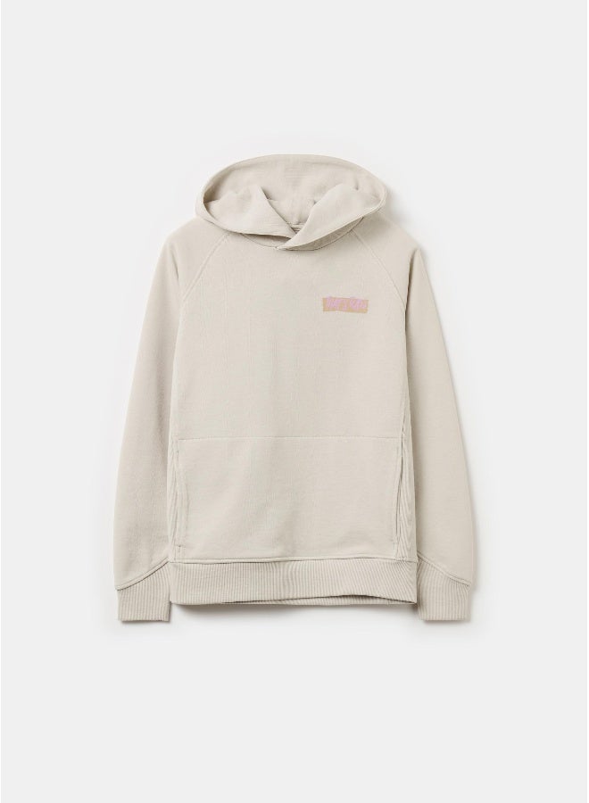 او في اس سويت شيرت فرنسي تيري بغطاء رأس وطبعة - Image 1