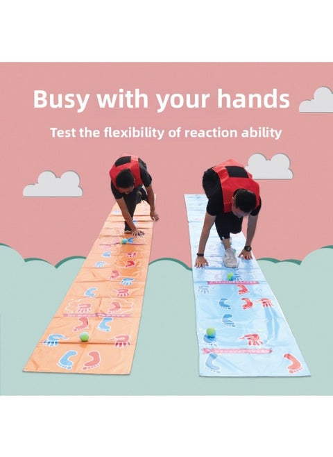 Use Your Hands And Feet To Mess Up The Game Mat Team To Expand Props, Shake The Sound Outdoor Training Group To Build Fun Games-Color:Rush Orange (text)