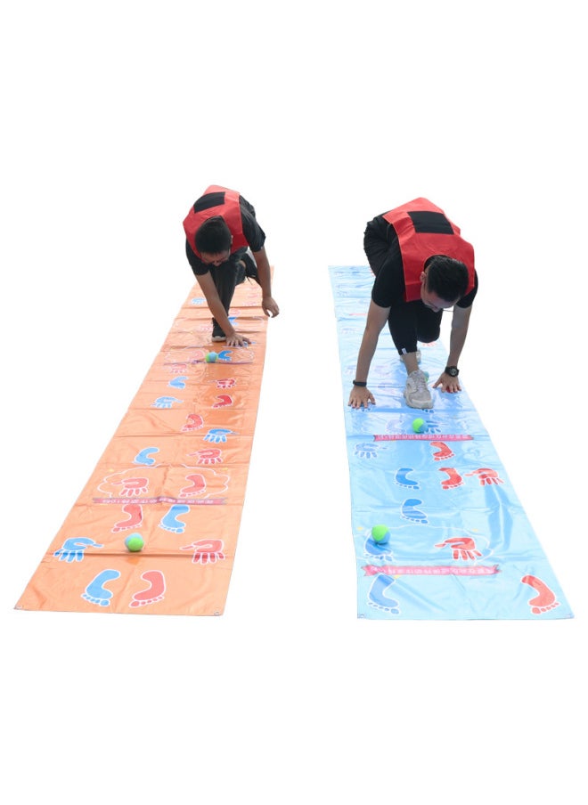 Use Your Hands And Feet To Mess Up The Game Mat Team To Expand Props, Shake The Sound Outdoor Training Group To Build Fun Games-Color:Rush Orange (text)