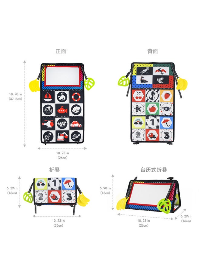 BH New Children's Hah Mirror Cloth Book Infant Educational Toys Foldable Baby Cloth Book Mirror Cloth Book - Image 1