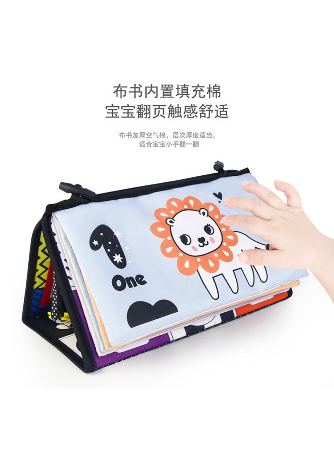 BH New Children's Hah Mirror Cloth Book Infant Educational Toys Foldable Baby Cloth Book Mirror Cloth Book - Image 5