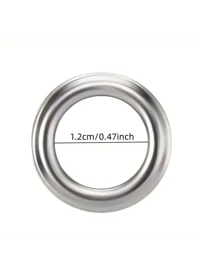 100 Pcs Silvery Stainless Steel Grommet Kit With Washers For Banners Posters And DIY Projects - Image 3
