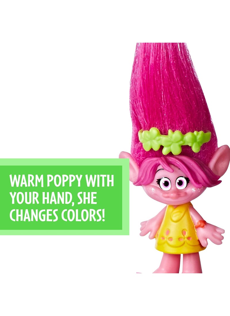 DreamWorks Trolls Sparkle Surprise Party Pod Playset with ColorChanging Poppy Figure 9 Critters 8 Accessories and ColorChanging Sticker Sheet