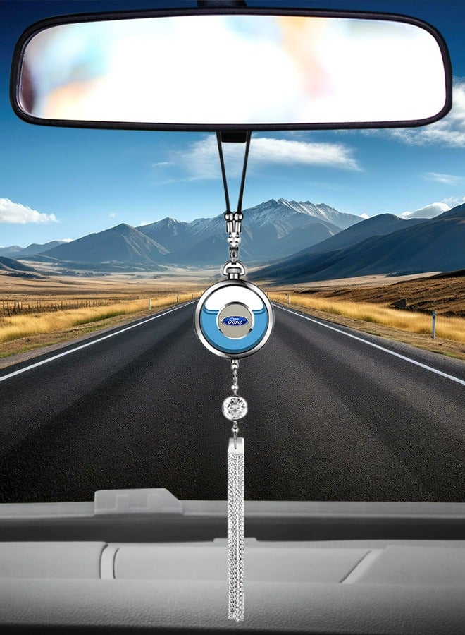 Ford Car Logo Mirror Hanging Pendant High Quality Alloy Glass Mirror Desgin Pendant - Image 3