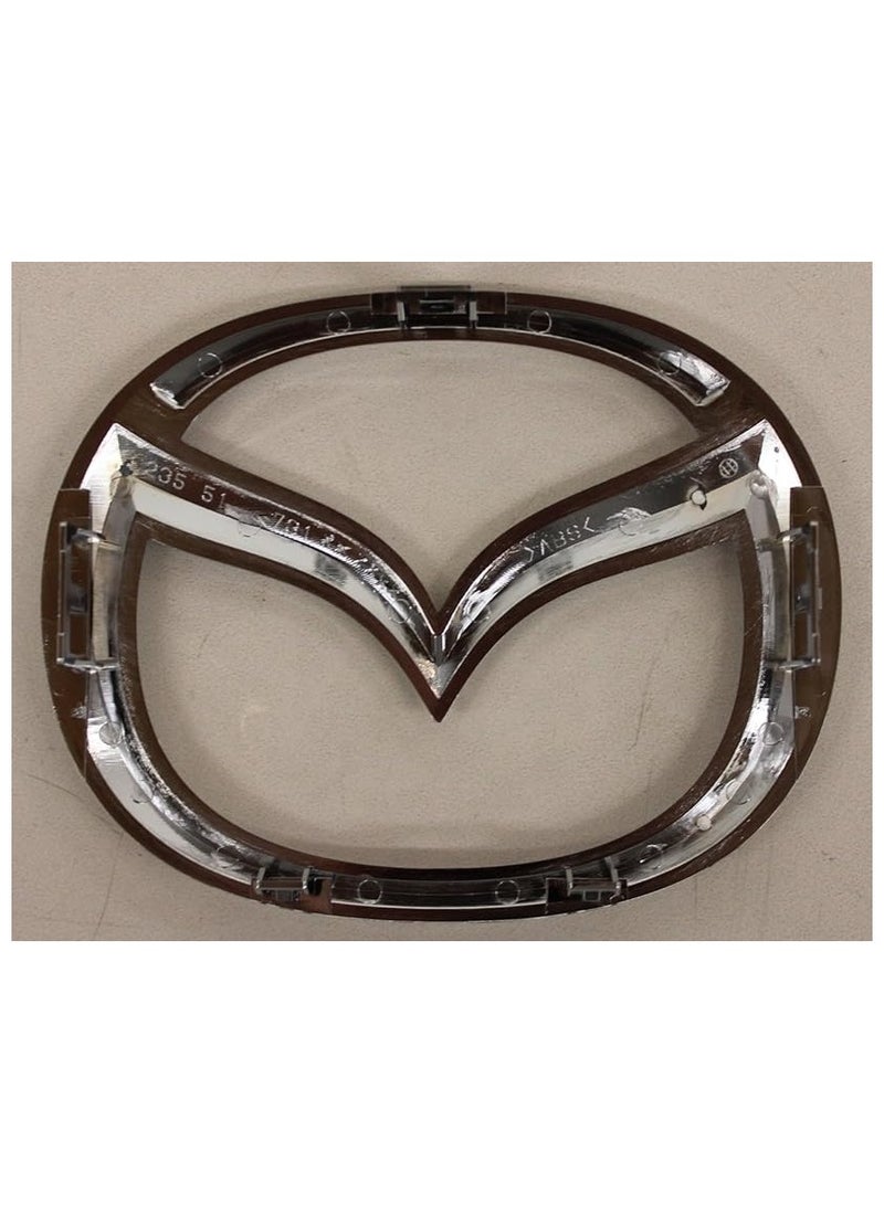 Mazda Genuine Parts C2Y1-51-731 OEM Part Front Grill Logo Emblem (MASCOT, FRONT) - Silver color - Image 2