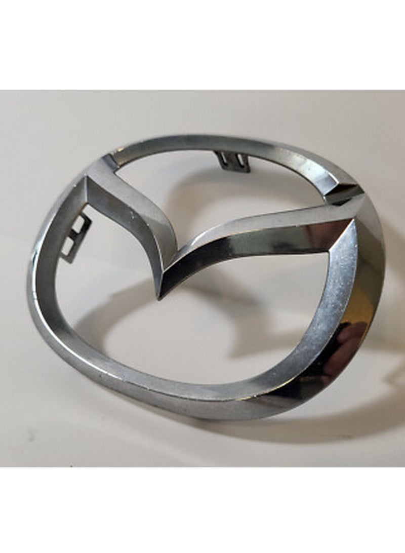 Mazda Genuine Parts C2Y1-51-731 OEM Part Front Grill Logo Emblem (MASCOT, FRONT) - Silver color - Image 5