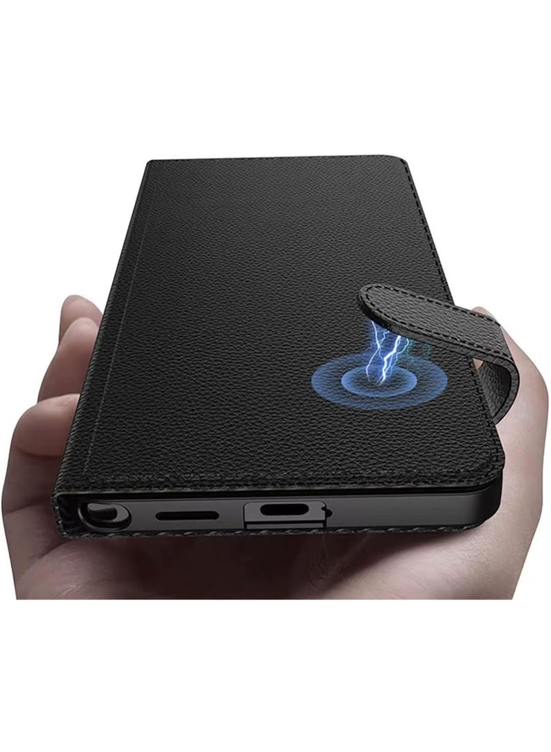 GKK Premium GKK For Samsung Galaxy S26 Ultra Leather Flip Case with Card Holder, Kickstand Leather Flip Phone Cover، Black، Samsung Galaxy S26 Ultra - Image 2