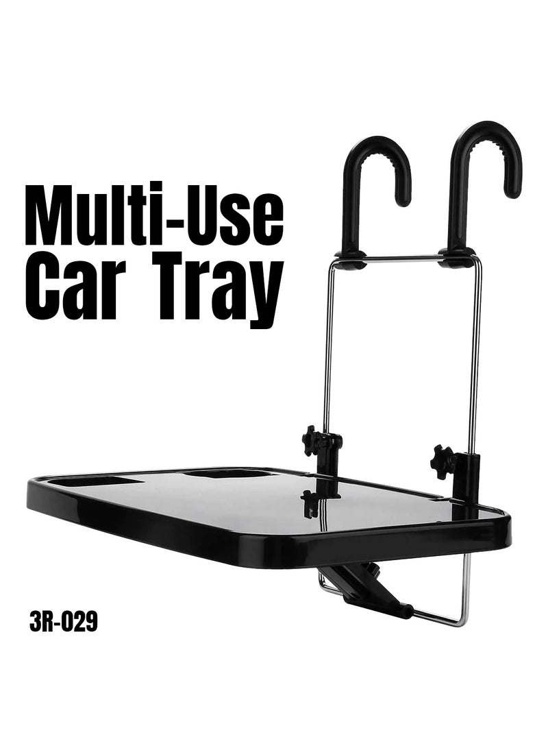 3 ار 3R متعددة الاستخدام صينية السيارة صينية طعام السيارة حامل مشروبات حامل الكمبيوتر المحمول صينية تناسب مسند الرأس 3R-029 - Image 1