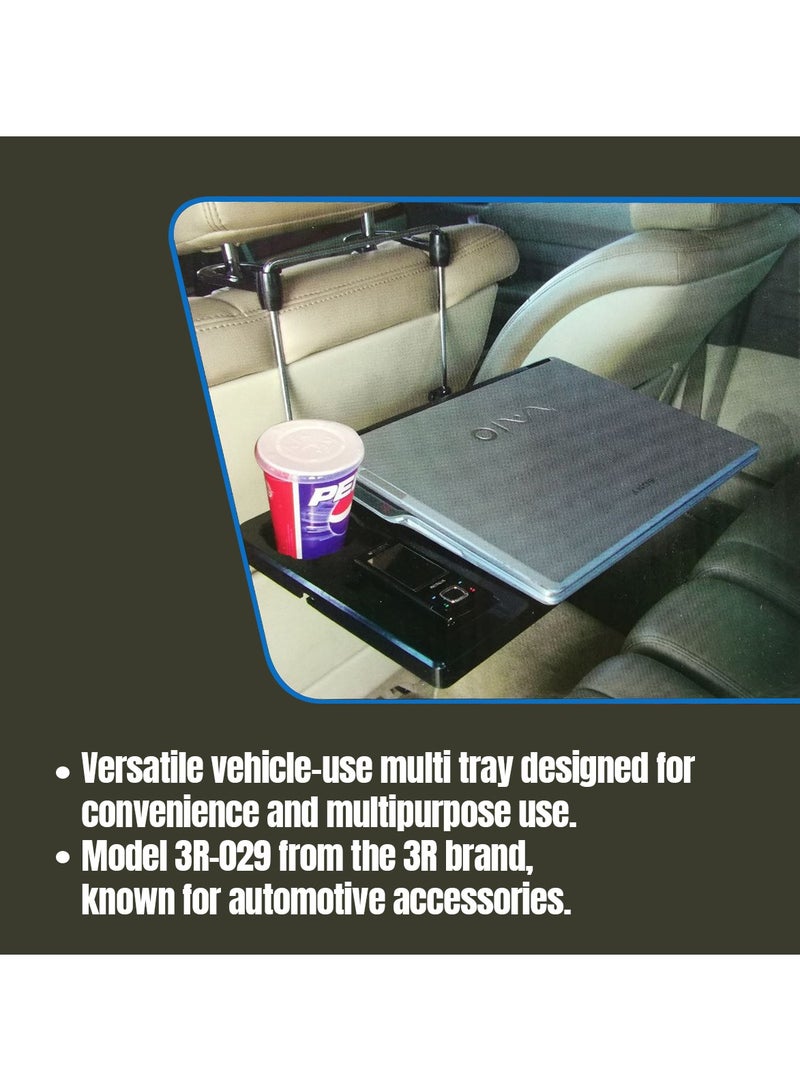 3 ار 3R متعددة الاستخدام صينية السيارة صينية طعام السيارة حامل مشروبات حامل الكمبيوتر المحمول صينية تناسب مسند الرأس 3R-029 - Image 4