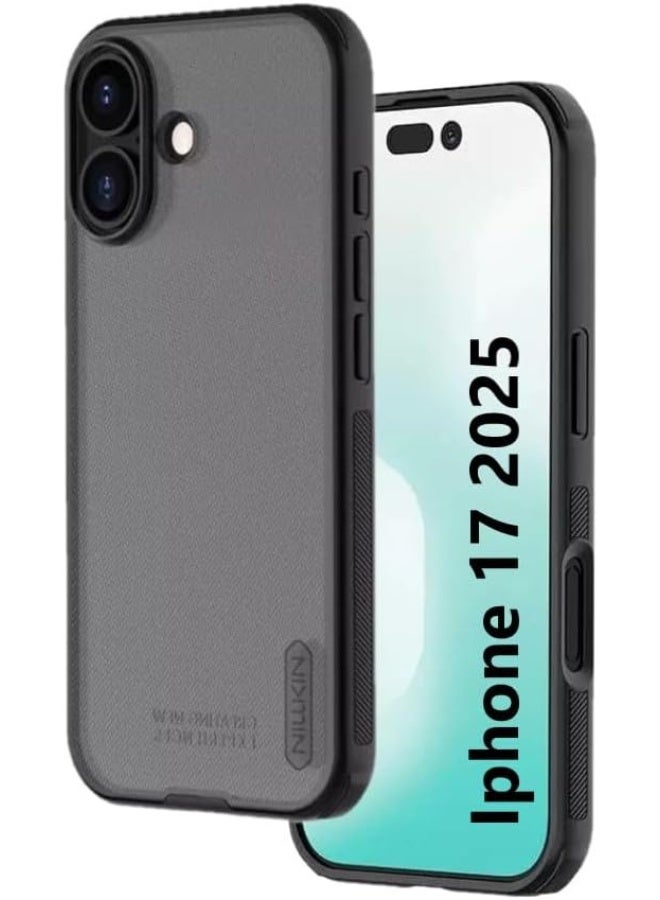 Nillkin Case for iphone 17 Super Frosted Shield Pro Shock Absorb Cover Raised Bezel Camera Protect Without Logo Cut Transparent Iphone 17 2025 Black - Image 1