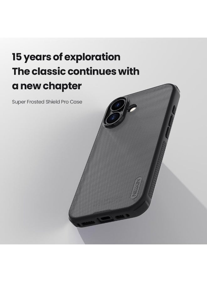 Nillkin Case for iphone 17 Super Frosted Shield Pro Shock Absorb Cover Raised Bezel Camera Protect Without Logo Cut Transparent Iphone 17 2025 Black - Image 3