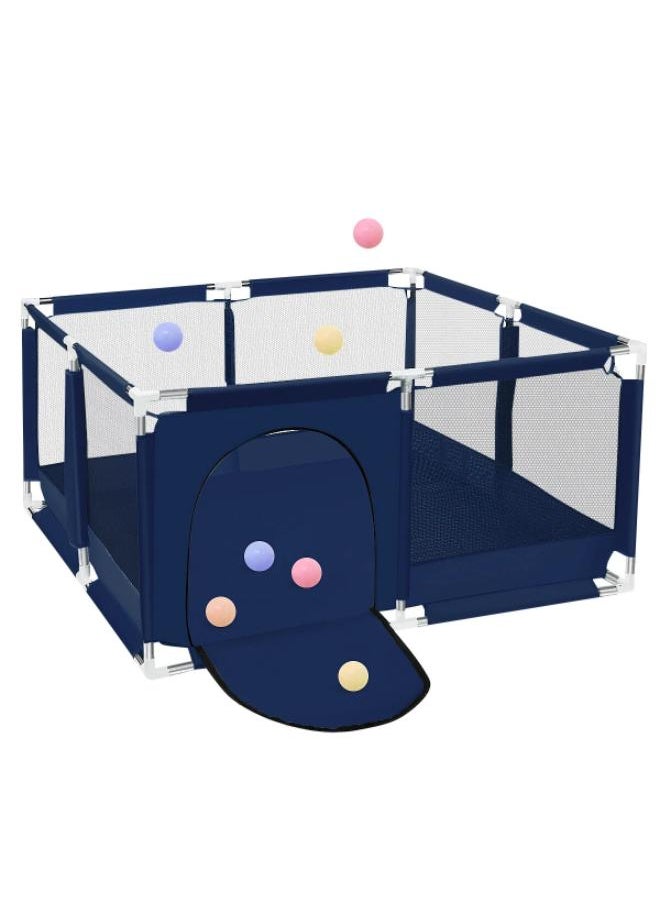 Generic Baby Playpen  for Babies and Toddlers Baby Fence Baby Play Yards for Indoor & Outdoor 127*127*66 (Dark blue) 158 