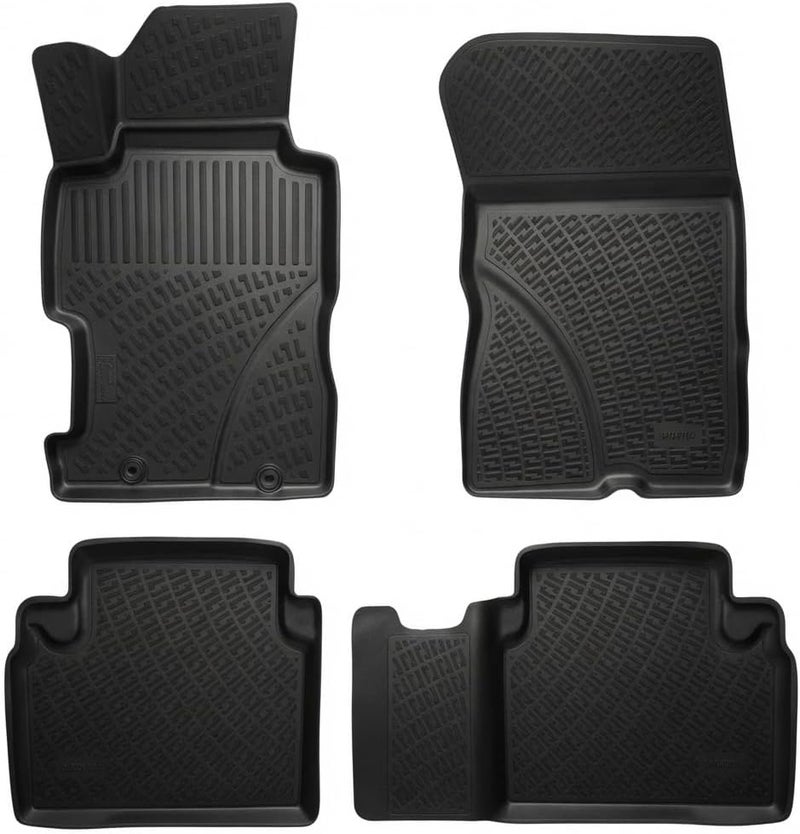 RizLiner Honda Civic & Civic Si Sedan 2006-2011 (No Coupe Model) Floor Mats 3D Custom Fit Compatible with Honda Rubber Car Mat Laser Measured Floor Liner All Weather Waterproof Odorless (Front & Rear) - Image 1