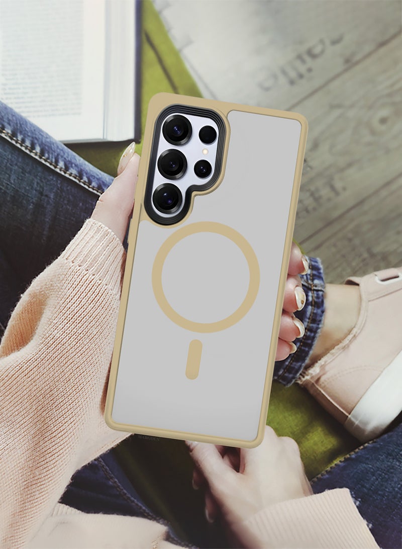 CATANES (for Samsung Galaxy S25 Ultra) Magnetic Slim Protective Case with Wireless Charging Support - Titanium Desert - Image 2