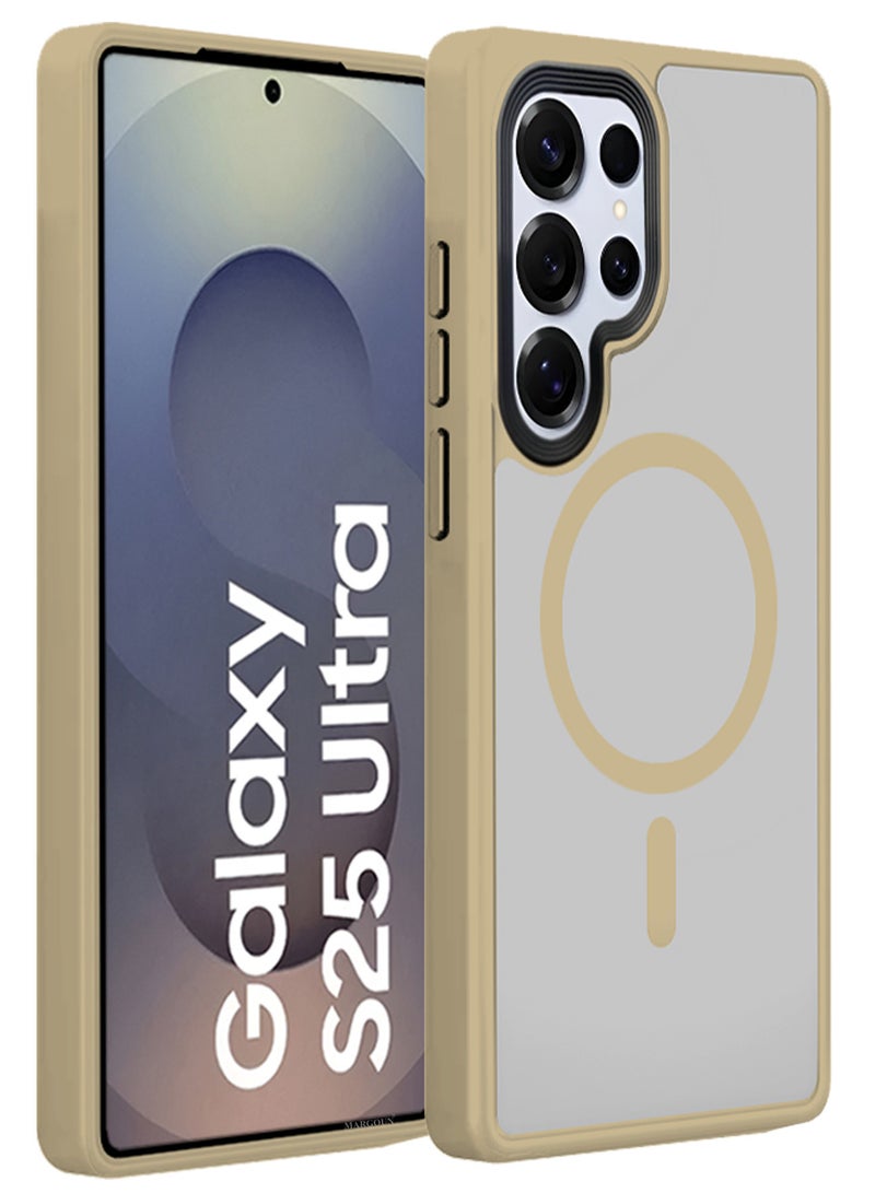 CATANES (for Samsung Galaxy S25 Ultra) Magnetic Slim Protective Case with Wireless Charging Support - Titanium Desert - Image 1