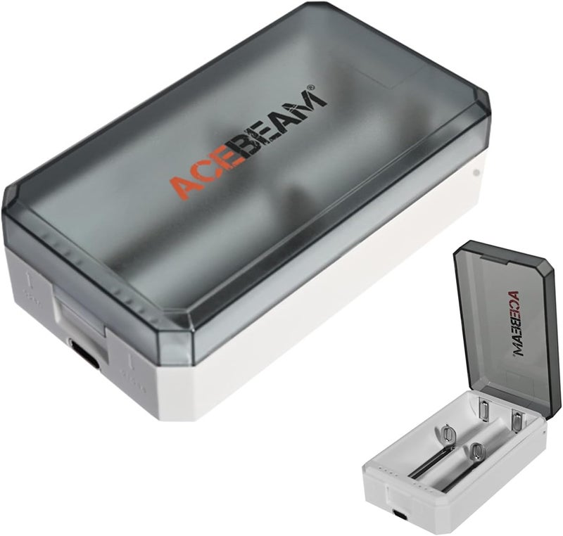 ACEBEAM A2 Portable Battery Storage Box, Battery Charger, Battery Storage Organizer, Battery Box, Battery Storage Case - Image 1