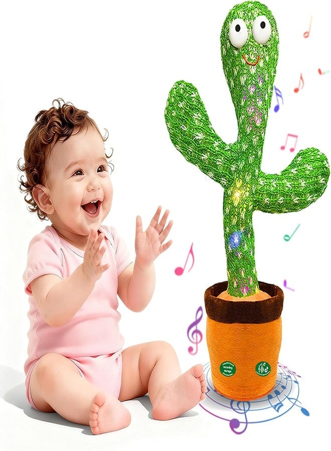 ECLET Dancing Cactus Talking Toy with LED Lighting & Singing Recording Repeat What You Say Funny Education Toys for Babies, Kids, Boys, Girls - Image 1