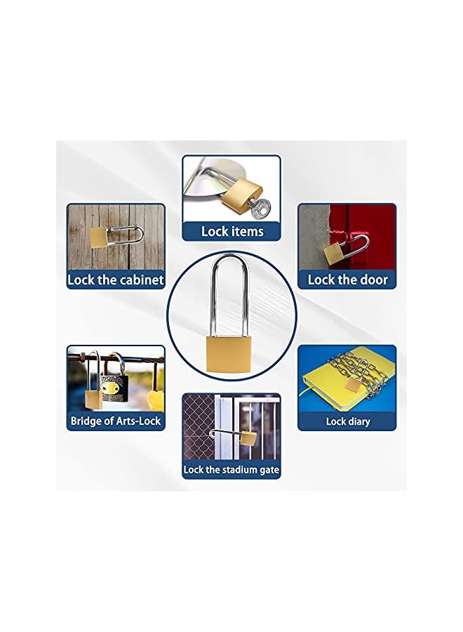 PROMASS Padlock, Heavy Duty Padlock Long Shackle Padlock with Keys, Outdoor High Security Padlock, Key Padlock for Shed, Warehouse, Garage, Garden, Gate - 38mm - Image 5