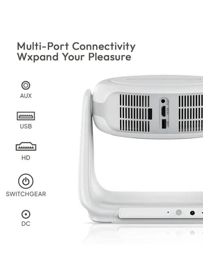 سمارت باري جهاز عرض LCD خارجي Smartbarry HT9 بدقة 4K: نظام مسرح منزلي محمول يعمل بنظام Android 11 مع شبكة WiFi 5G ومكبر صوت Bluetooth وبطارية 9750 مللي أمبير في الساعة وشاشة 150 بوصة بدقة 1080 بكسل للأفلام والعروض التقديمية والألعاب - Image 2
