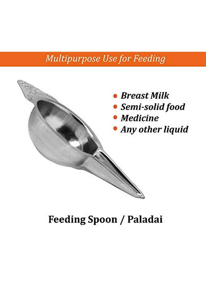 MARU Stainless Steel Baby Feeder Spoon For Baby ; Food Feeder Bonda ; Baby Feeding Spoon ; Paladai For New Born Pack Of 320Ml Each (Set Of 3)  - Image 4