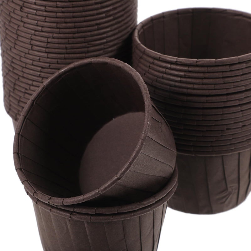 50 Brown Greaseproof Foil Baking Cups Disposable for Party Muffin Liners - Image 4